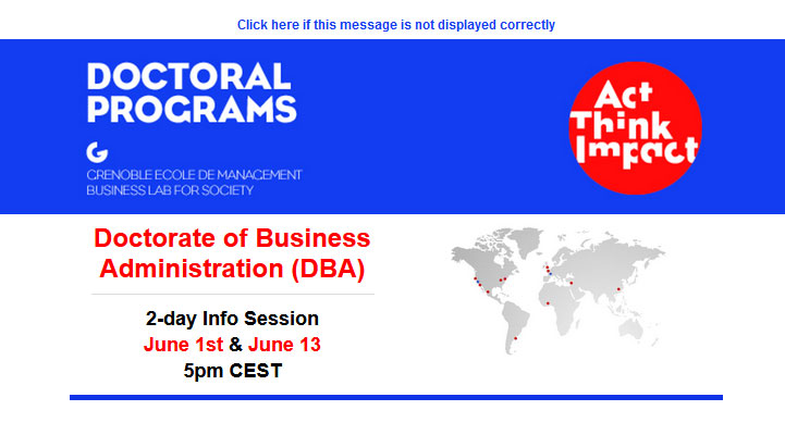 Grenoble DBA 2-day Panel: Meet the alumni